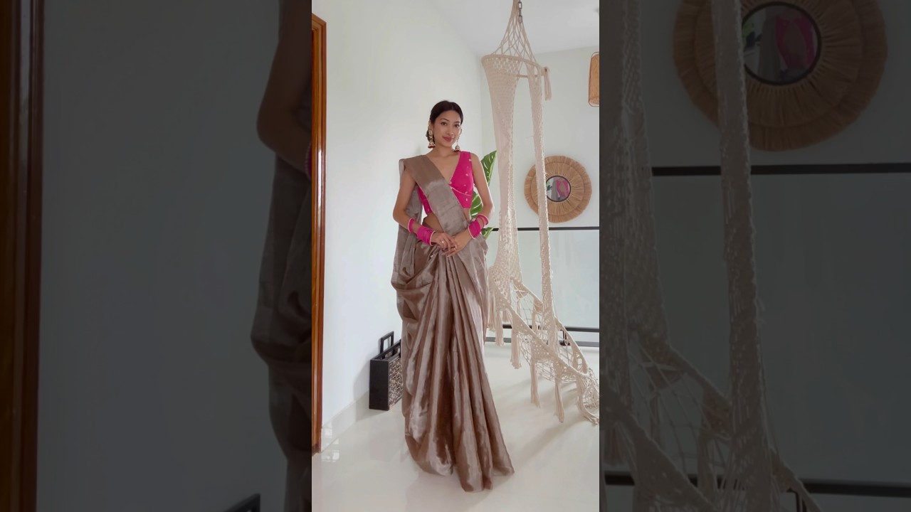 Infinity Pallu Saree Drape #sareedrapingideas #festiveoutfits #sareedraping ee