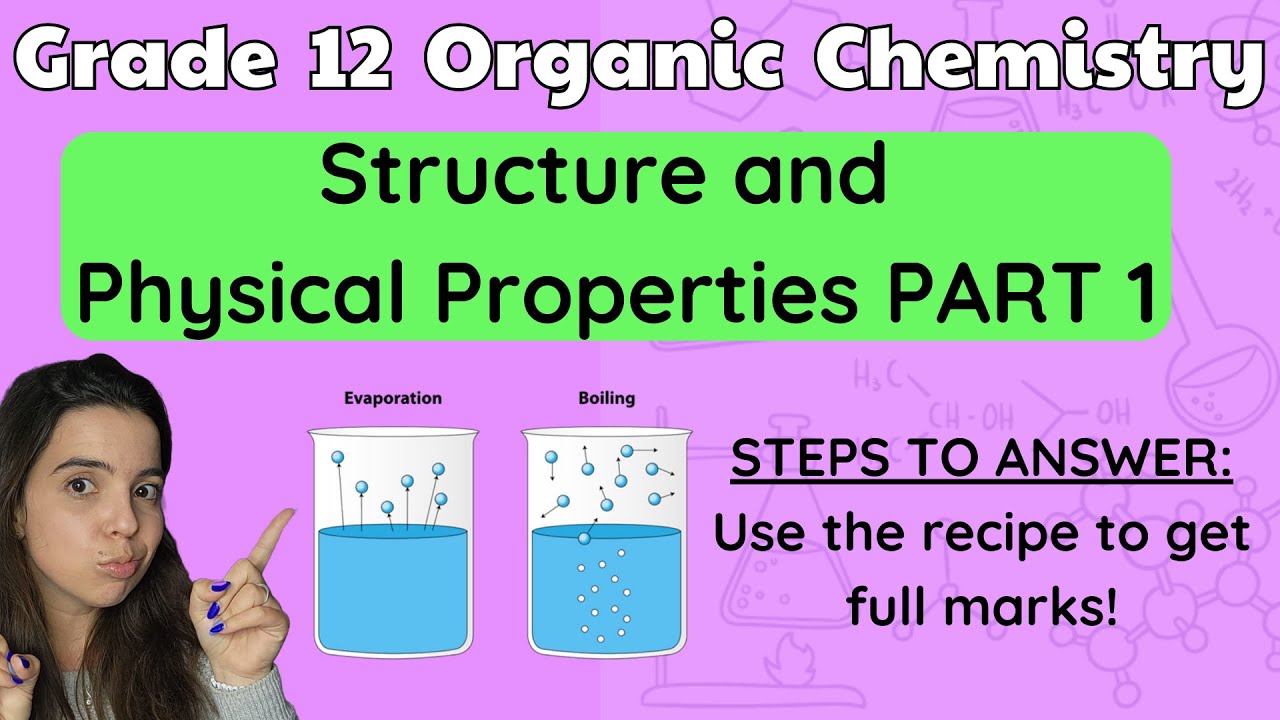 Grade 12 Organic Chemistry Physical Properties and Structure Intermolecular Forces PART 1: Intro