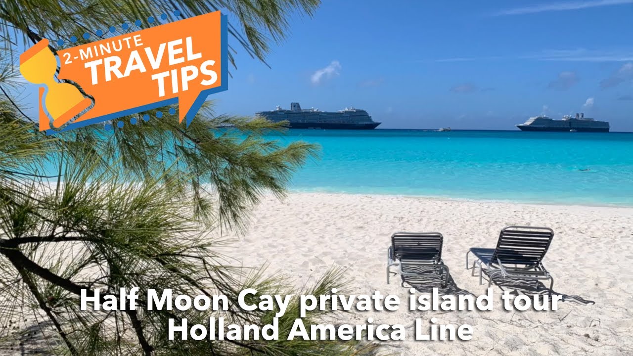 Holland America Line private island Half Moon Cay tour, Bahamas, Rotterdam cruise, Captain Morgan