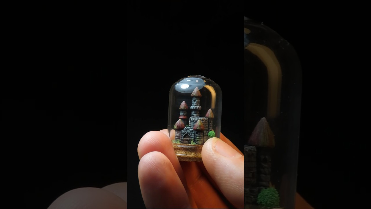 Tiny Castle Diorama 🏰 #fantasy #fantasyart #diorama #miniature #tinythings #minithings