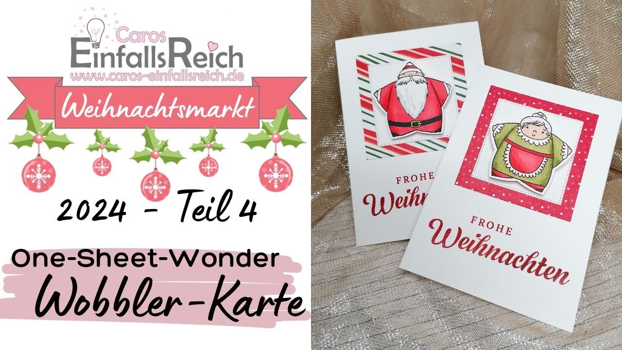 Weihnachtsmarkt 2024 – Teil 4 | One-Sheet-Wonder Wobbler-Karte | Stampin' Up!® Süßes Sternchen