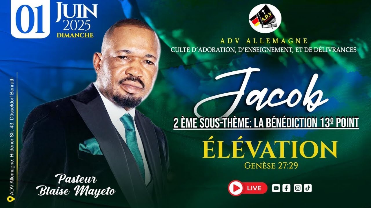 Élévation - Pasteur Blaise Mayeto