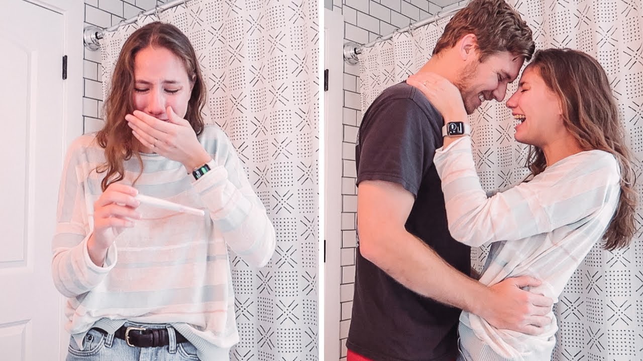 Emotional, Live Pregnancy Test — Finding Out I'm Pregnant + Telling My Husband, ADORABLE REACTION