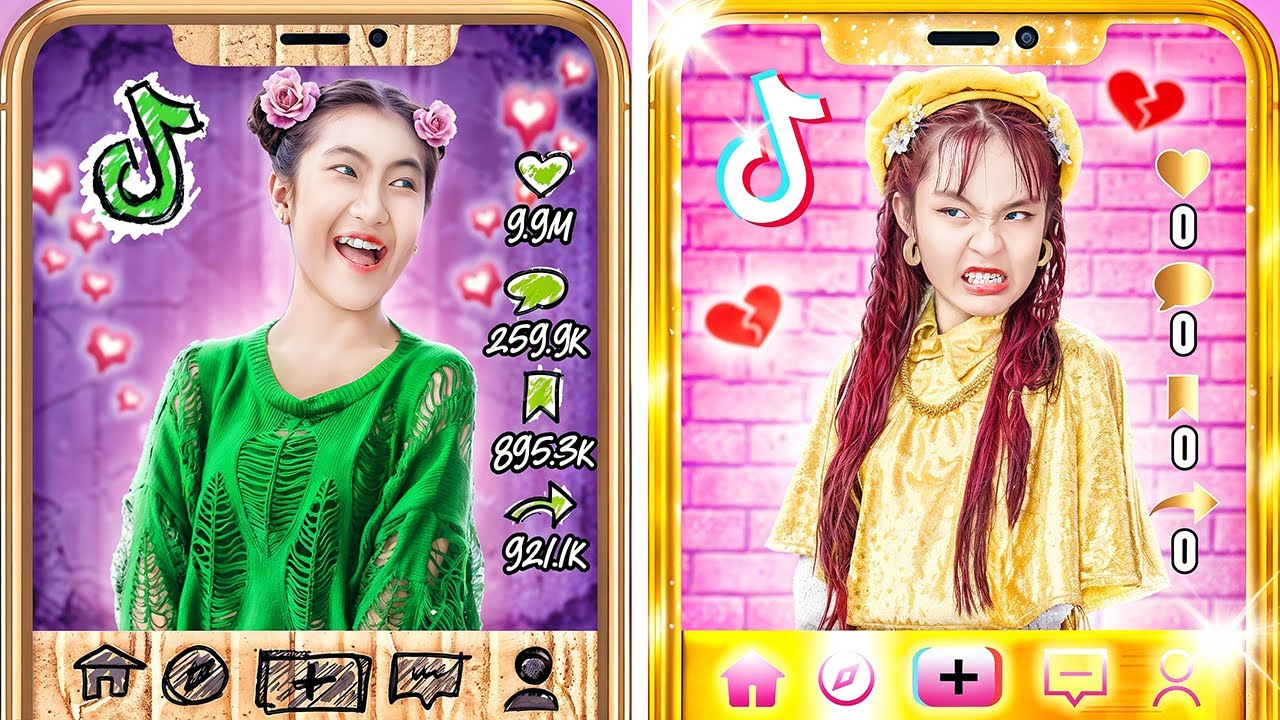 Tiktoker Populer Yang Miskin Vs Tiktoker Kaya Yang Tidak Populer