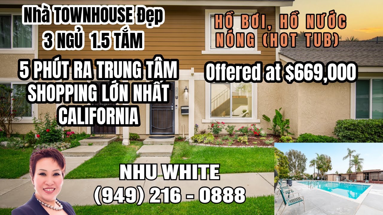 NHU WHITE | NH&Agrave; TOWNHOUSE ĐẸP GẦN SHOPPING MALL LỚN NHẤT CALI