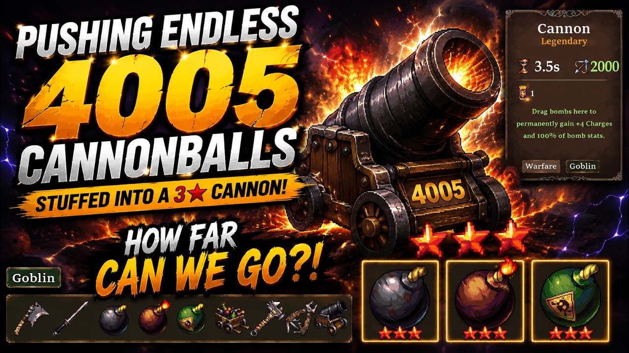 4,005 Cannonballs Stuffed Into ONE Cannon... How Far Can It Go?