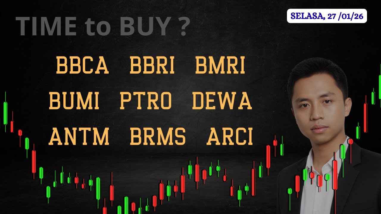 Analisa Saham 27 JANUAR 2026, BBCA BBRI BMRI BUMI PTRO DEWA ANTM BRMS ARCI