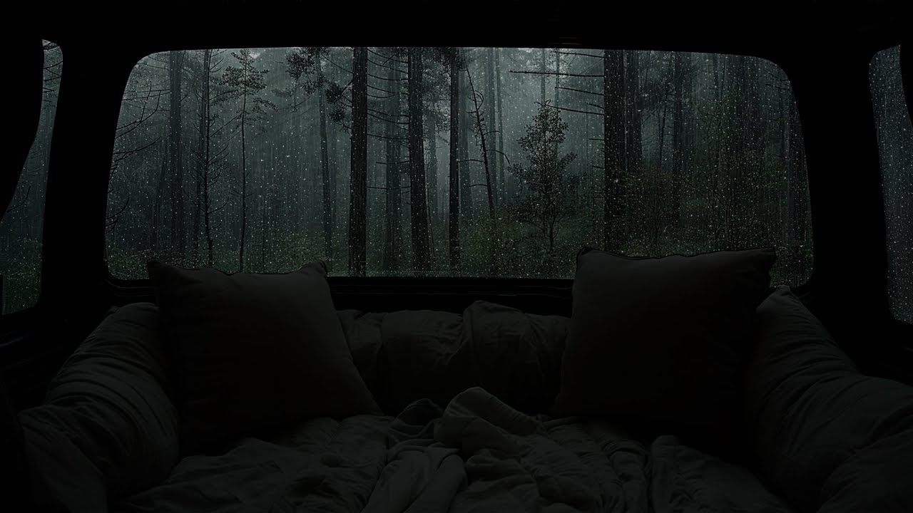 Camping with Rain | Goodbye Stress to Fall Asleep in 5 Minutes with Heavy Rain Sounds