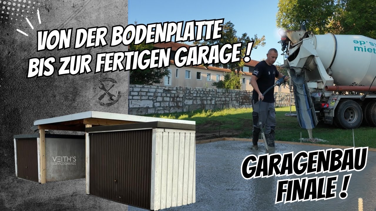 Garagenbau das Große Finale. Von der Bodenplatte bis zur Fertigen Garage.