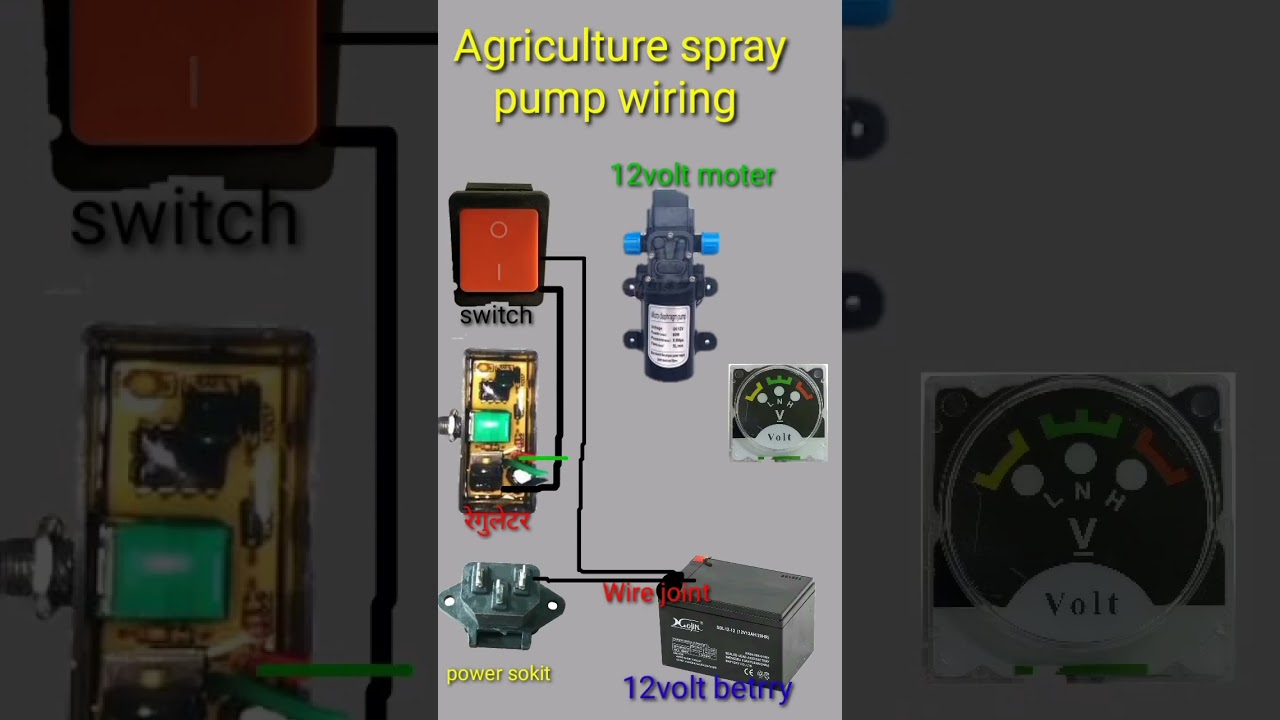 Agriculture spray Pump Wiring#shorts