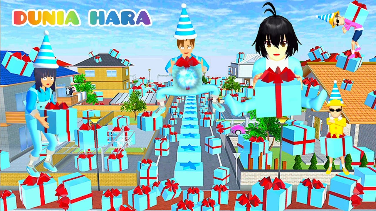 Yuta Ulang Tahun 🥳 Mio Borong Semua Kotak Berhadiah 🎁 Warna Biru di Kota Sakura | Sakura School