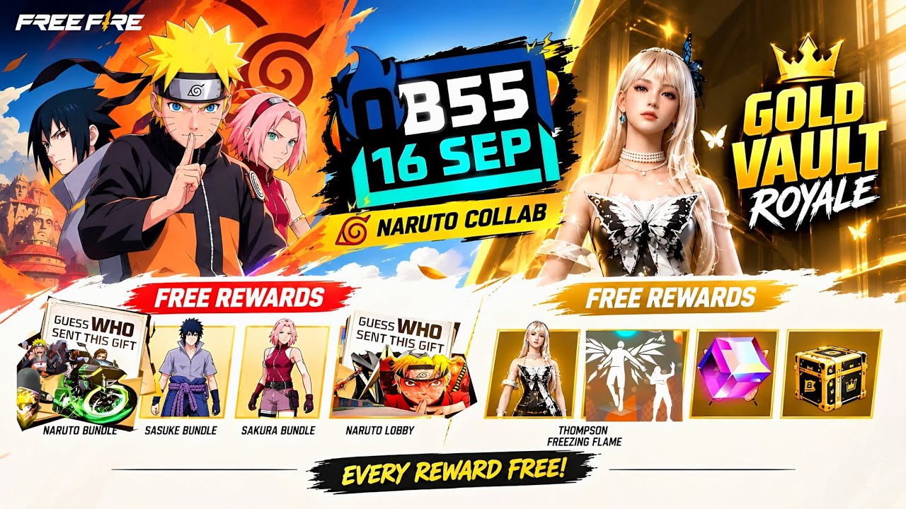 Ob55 Free Reward,Gold Vault Royale🥳| Upcoming Events In Free Fire |Free Fire New Event |FF New Event
