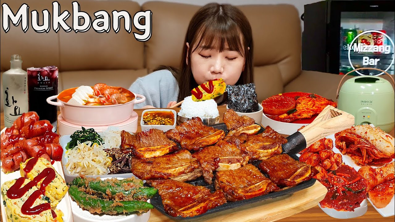 Sub)Real Mukbang- Домашние блюда корейского традиционного рынка 🍱 (15 гарниров) ASMR KOREAN FOOD