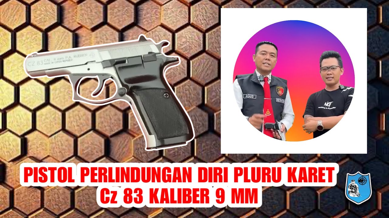 SENJATA PISTOL PERLINDUNGAN DIRI PLURU KARET CZ 83 KALIBER 9 MM MAMPU MELUMPUHKAN LAWAN