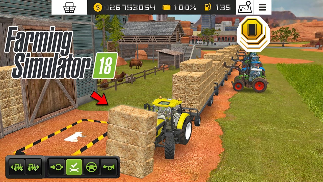 Cow Feeding ! Fs 18 Delivered Unlimited Hay Square Bales | Fs18 Multiplayer - Farming Simulator 18 #