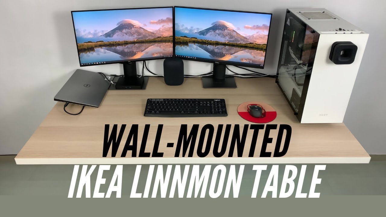 How to build a wall mounted table ft. Ikea Linnmon Table
