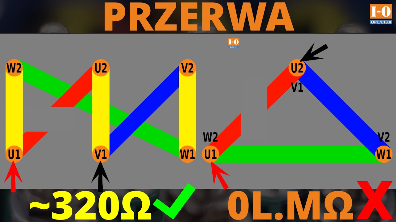 OPL.1.13.8.Przerwa w uzwojeniu silnika połączonego w trójkąt A