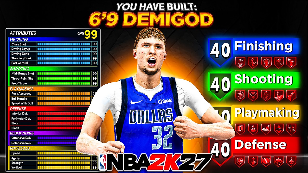 Лучший билд &laquo;Полубог&raquo; ростом 206 см вернулся и стал еще лучше в NBA 2K27! (Лучший билд в NBA 2K27)