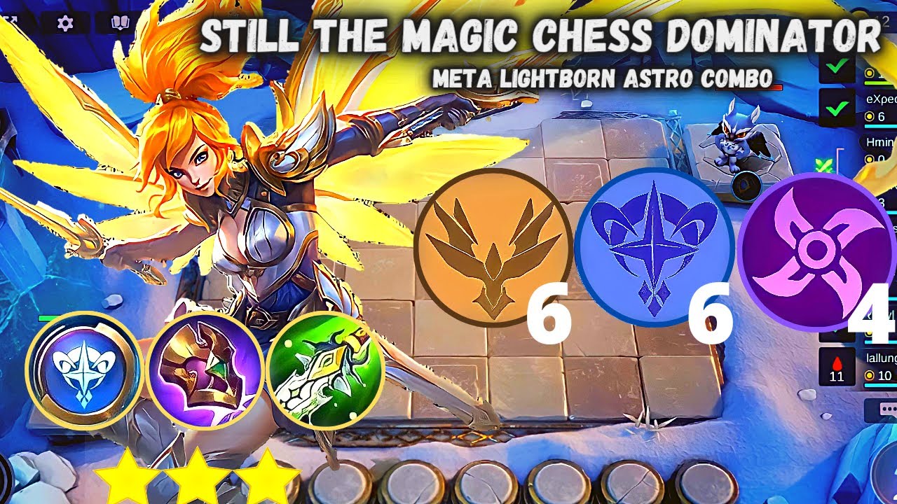 NEW META LIGHTBORN WITH ASTRO ASSASSIN COMBO HYPER FANNY STRONGEST HERO MAGIC CHESS BEST SYNERGY