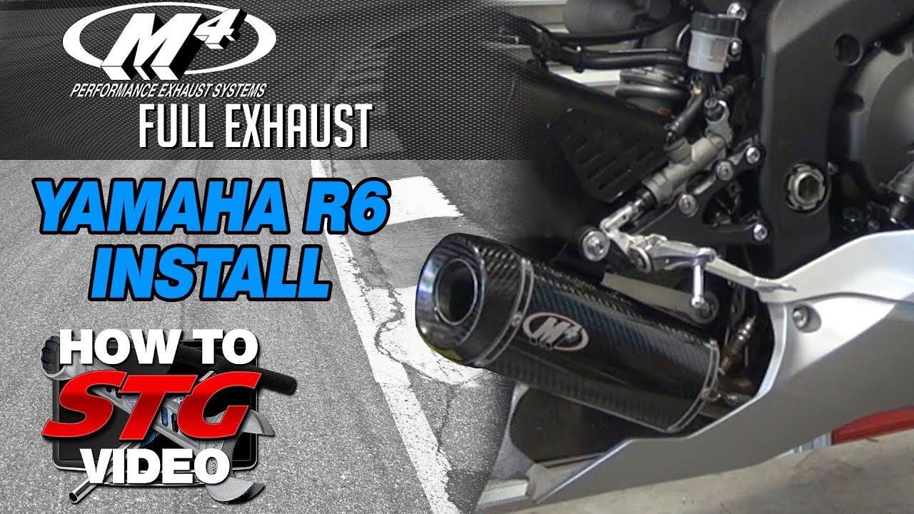 2017 Yamaha R6 M4 Full Exhaust Install from Sportbiketrackgear.com