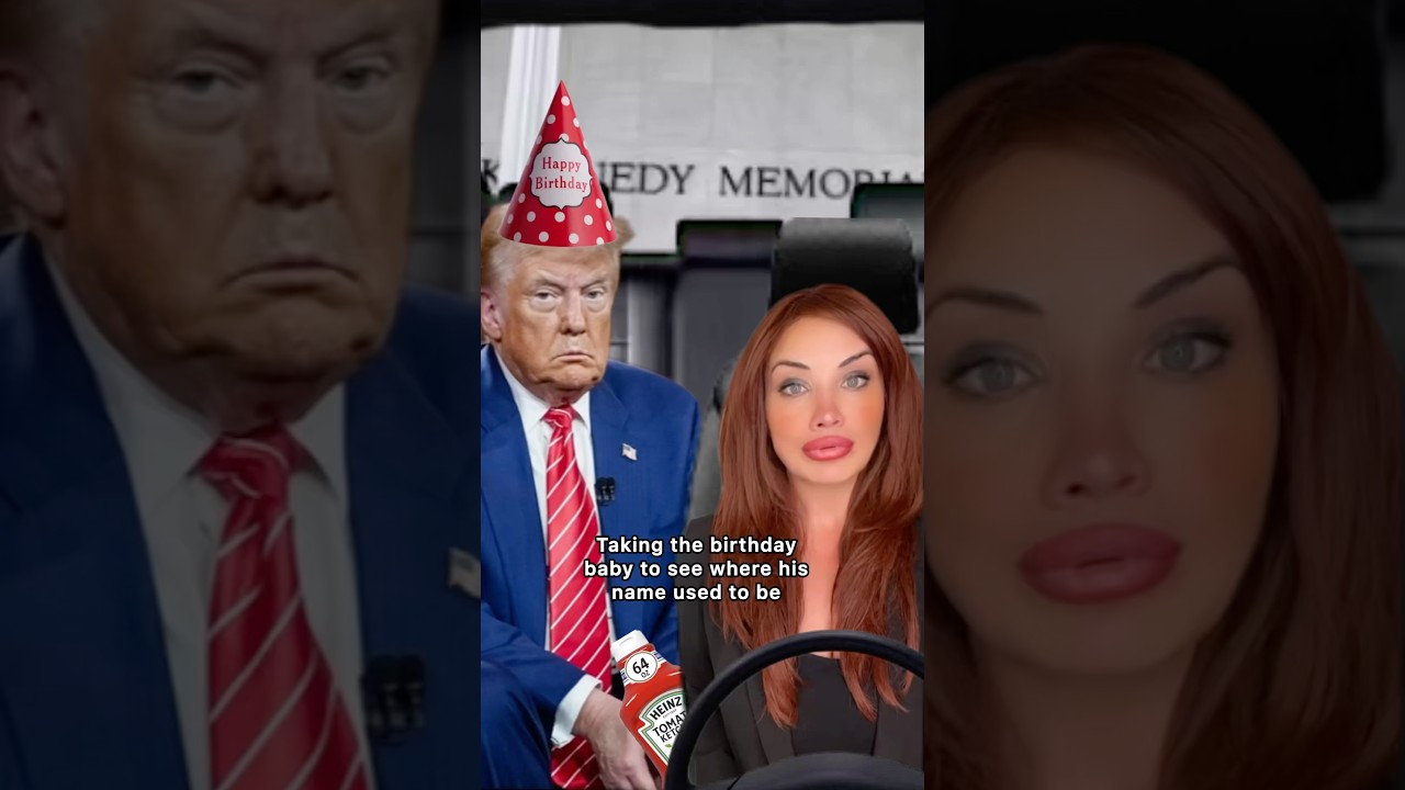 Boohoo. You&rsquo;re name is gone. Happy Birthday. #trump #name #kennedycenter #birthday #politicalcomedy