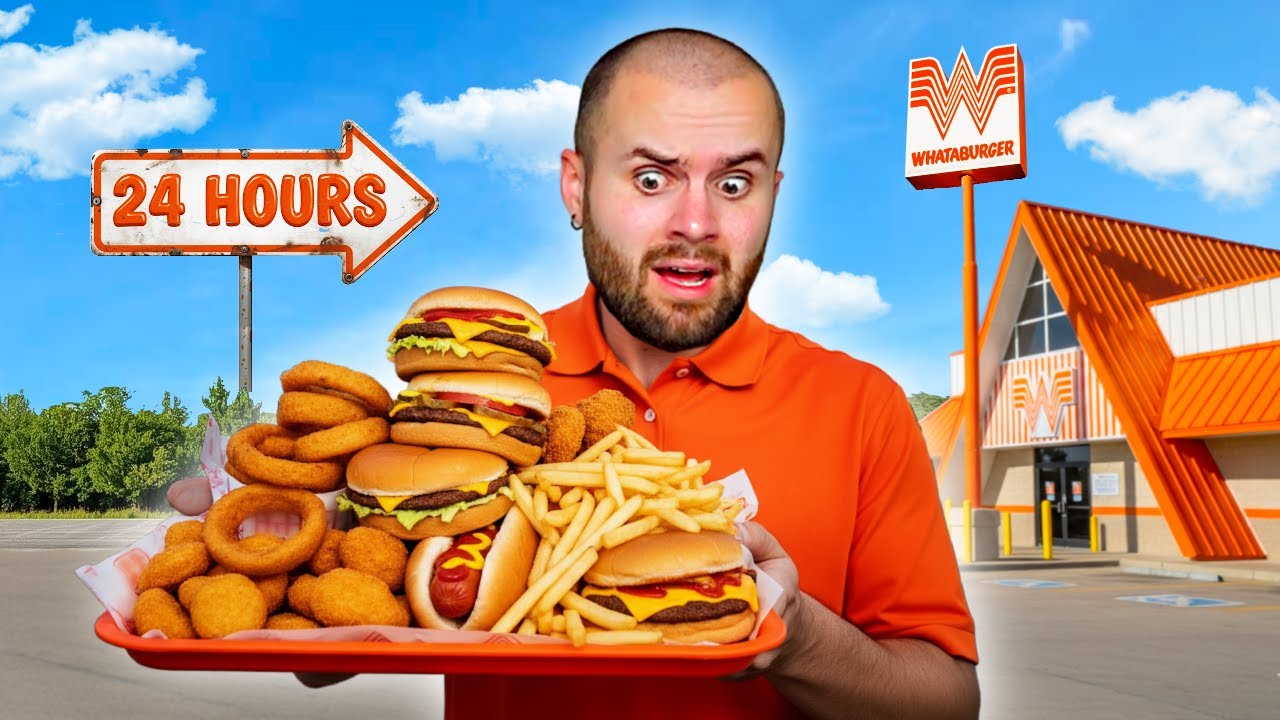 Я отправился в путешествие, чтобы впервые попробовать Whataburger (24-ЧАСОВОЕ ИСПЫТАНИЕ)