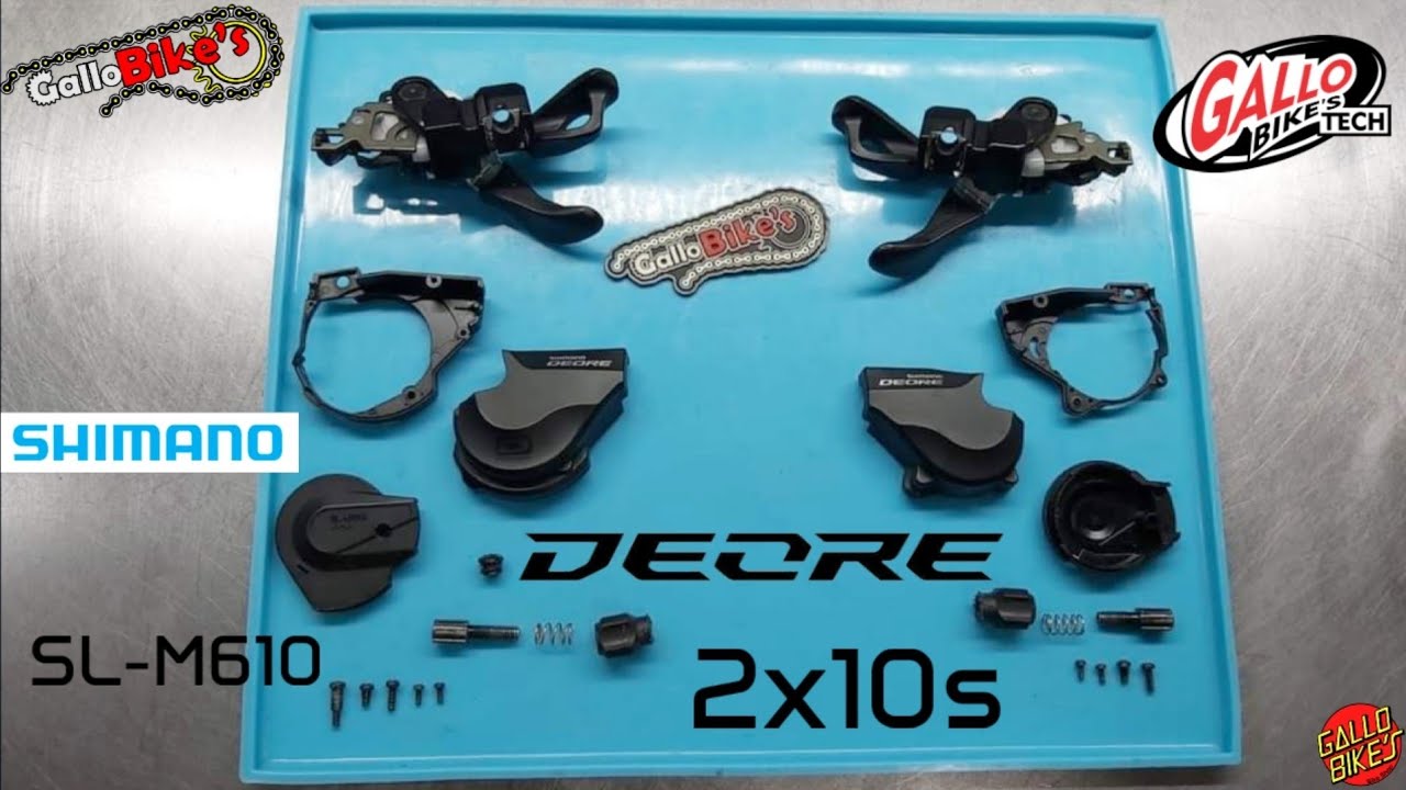 Shimano Deore SL-M610 2x10 S Servicio Mandos | Mantenimiento palancas de cambio | Service Shifters