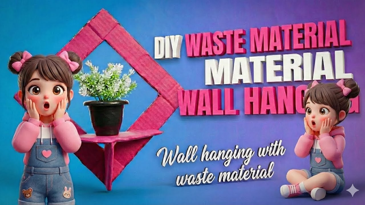 Waste from Best craft ideas 💡||wall hanging with cardboard||