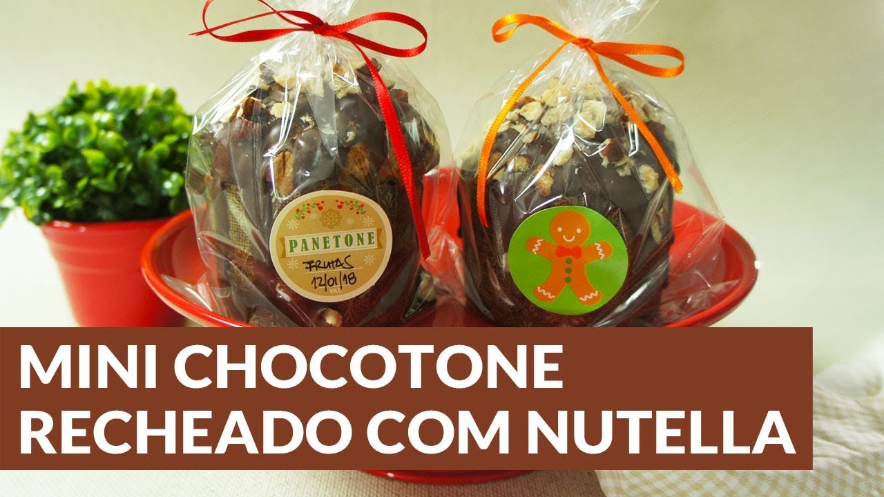MINI CHOCOTONE RECHEADO COM NUTELLA - LOJA SANTO ANTONIO