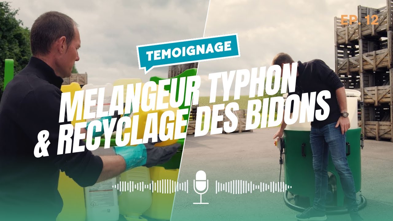 Préparation des bouillies/recyclage des bidons avec le mélangeur Typhon® #agriculture #viticulture