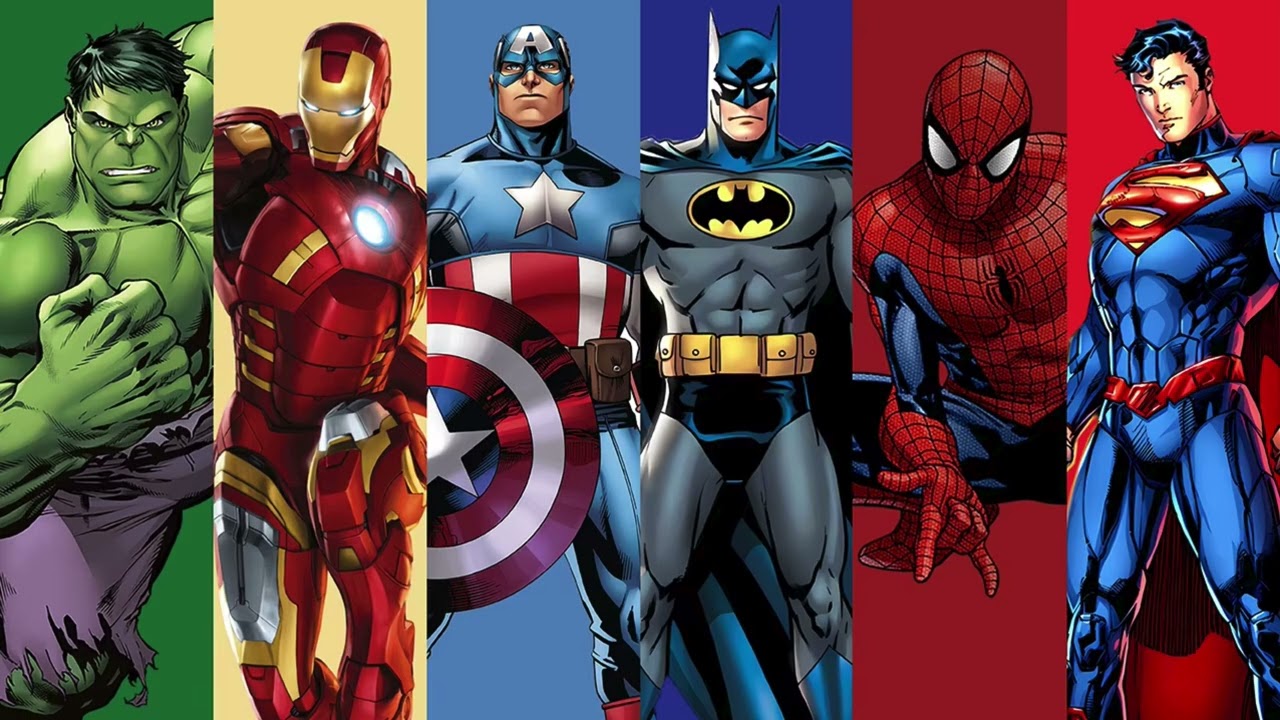 Painel de Aniversário para TV - Tema Heróis
