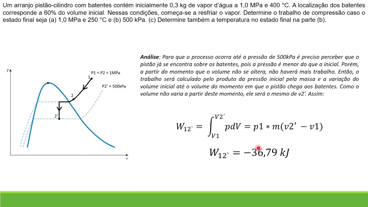 Termodinâmica  - Propriedades termodinâmicas (mudança de fase) - exercícios