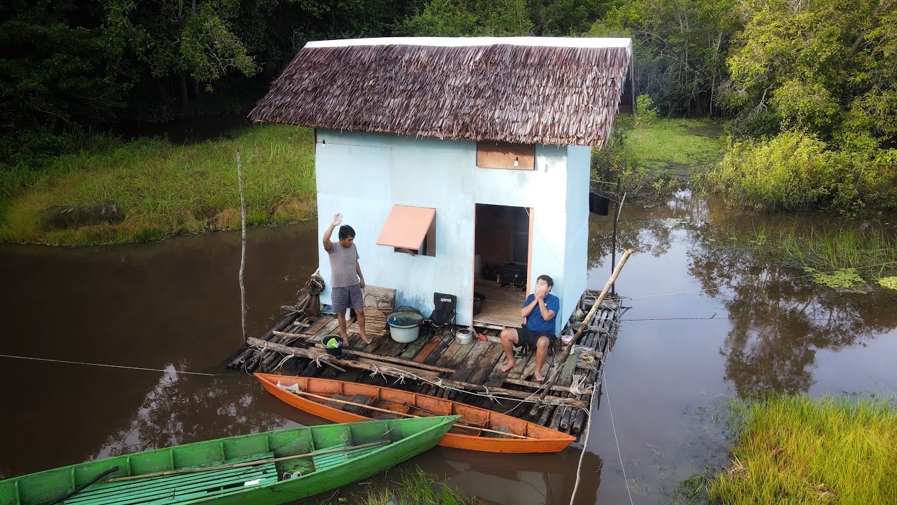 BERMALAM DI RUMAH RAKIT TENGAH RAWA, MENCARI IKAN DI AIR YANG MULAI SURUT DAN MAKAN BERSAMA.. EPS.02