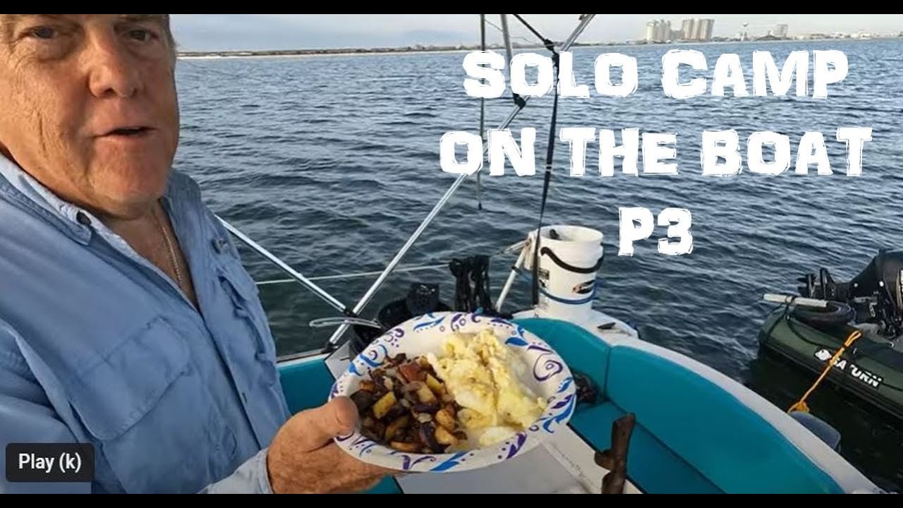 Solo Camping Adventure on the Boat/Sound, Part 3.  Outdoor Adventure, Exploring,    Chris Knittel