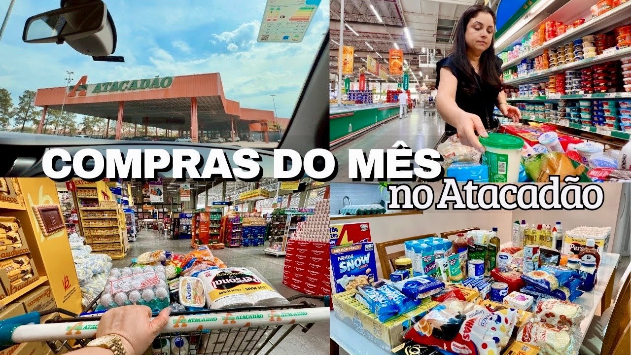COMPRAS DO MÊS DE OUTUBRO 🛒| compras no Atacadão para 5 pessoas, detalhes e valor total💰| Laís Duo✨
