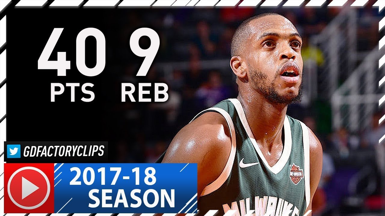 Khris Middleton Full Highlights vs Suns (2017.11.22) - 40 Pts, 9 Reb, CLUTCH!