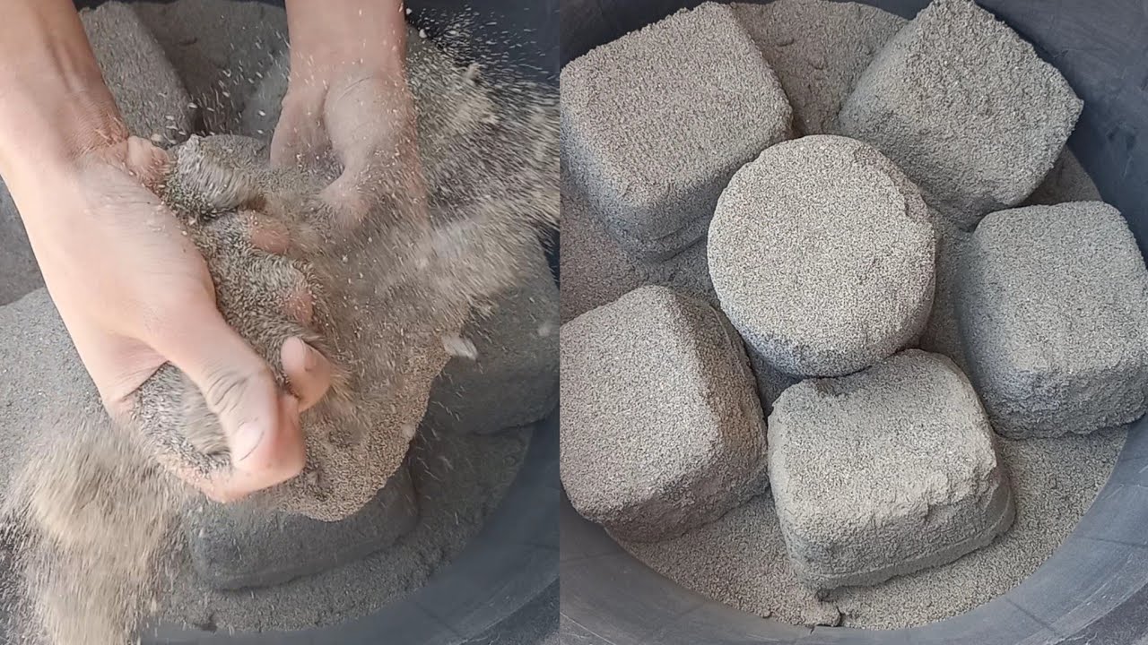#asmr:☻️Pure Sand Dusty Crispy Soft Shapes Full Dry Crumbling in Tub😊Ignore Bg Noise🥲