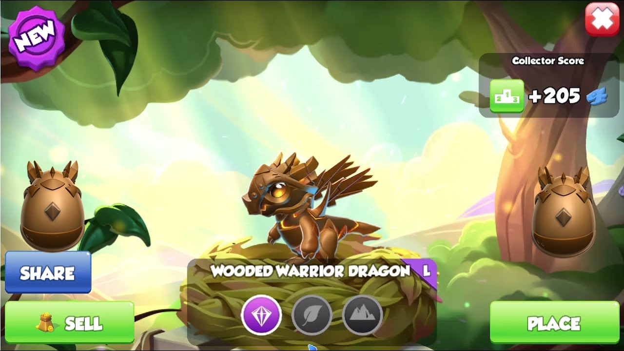 Hatched Legendary Wooded Warrior Dragon-Dragon Mania Legends | Season Pass 26 | DML