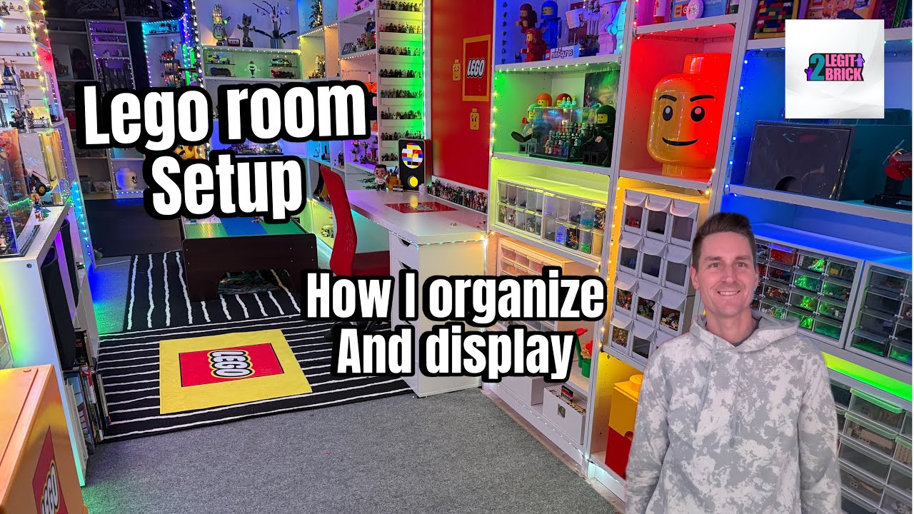 How I organize my LEGO and display my LEGO sets! Full room tour! 
