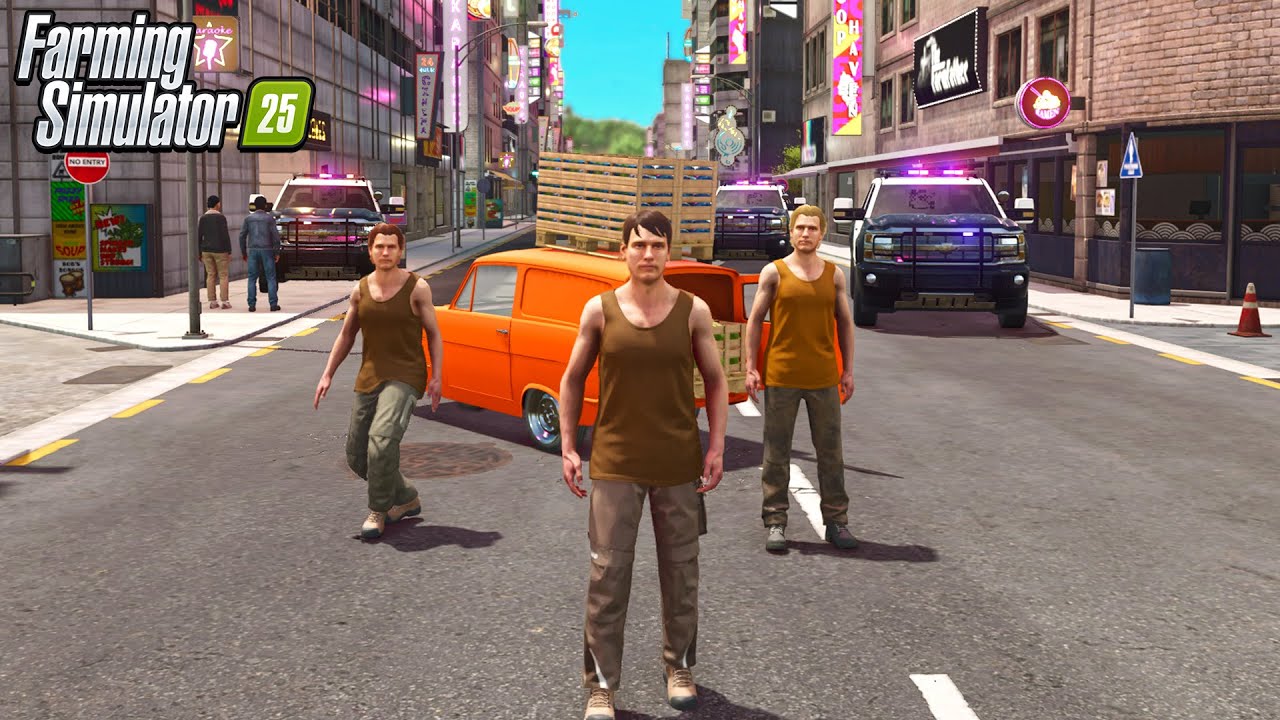 FUGITIVE ON THE LOOSE (POLICE TRACK US) Farming Simulator 25