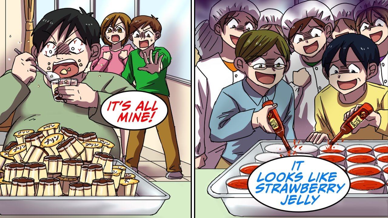 My fat classmate took all of the dessert and kept it for himself... [Manga Dub]