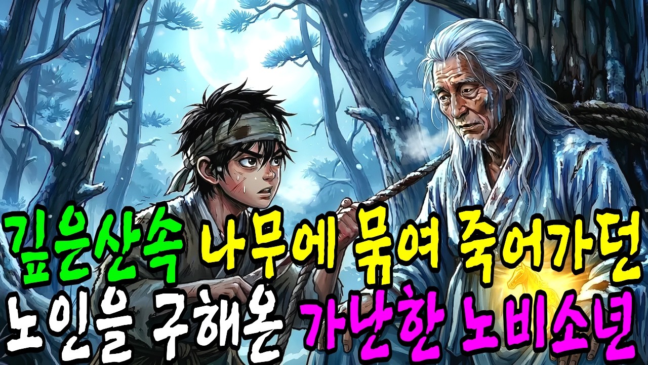 깊은 산속 나무에 묶여 죽어가던 노인을 구한 가난한 노비 소년 그 노인의 정체는| 오디오북 | 야담 | 설화 | 옛날이야기 | 민담