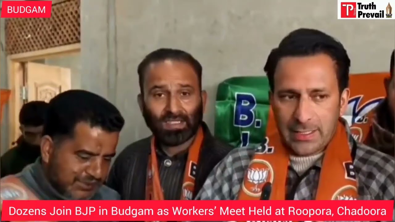 Dozens Join BJP in Budgam as Workers’ Meet Held at Roopora, Chadoora