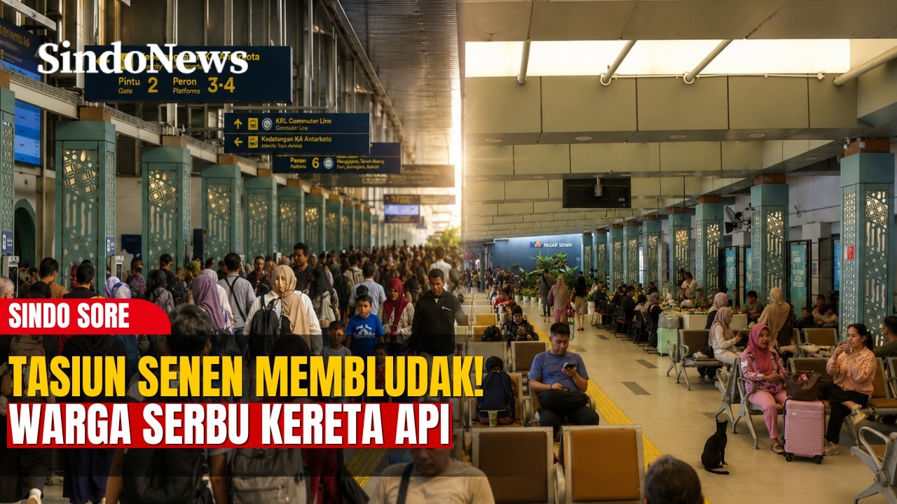 LIBUR PANJANG TIBA! Stasiun Pasar Senen Diserbu Penumpang, Ribuan Orang Mudik | SINDO SORE | 14/05