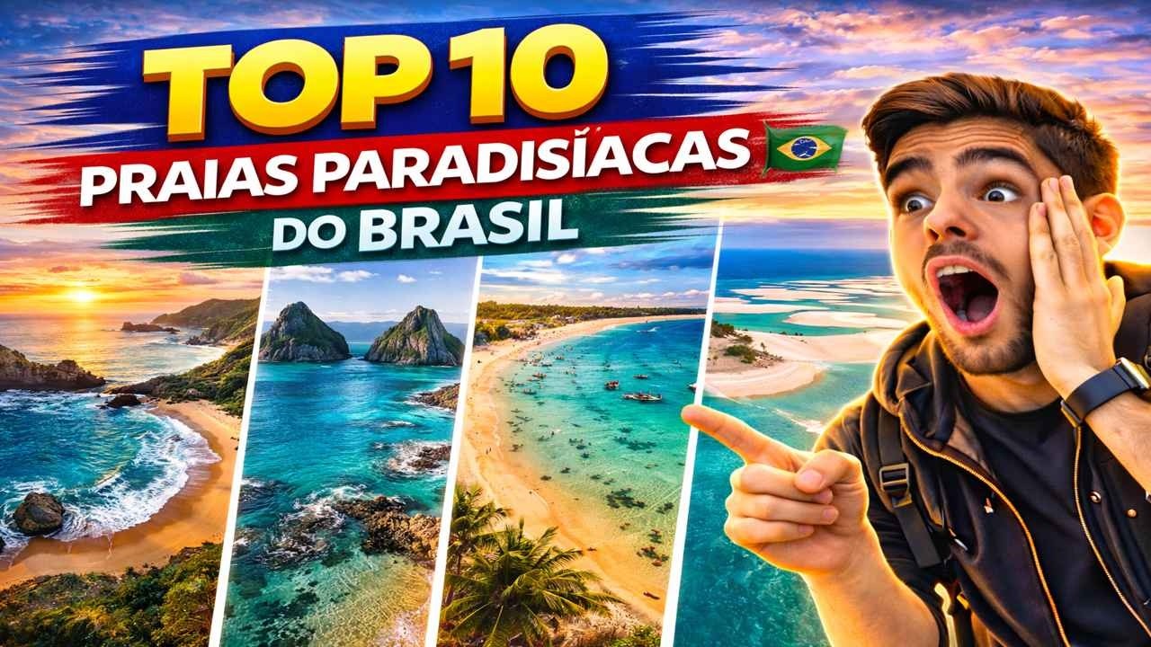 TOP 10 Praias Paradisíacas do Brasil 🇧🇷 | Lugares Tão Lindos Que Parecem Irreais
