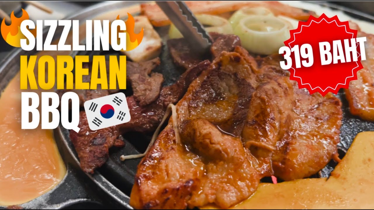 We Tried This Incredible Korean BBQ Buffet in Thailand 🇹🇭 for 319 Baht! 🇰🇷🔥