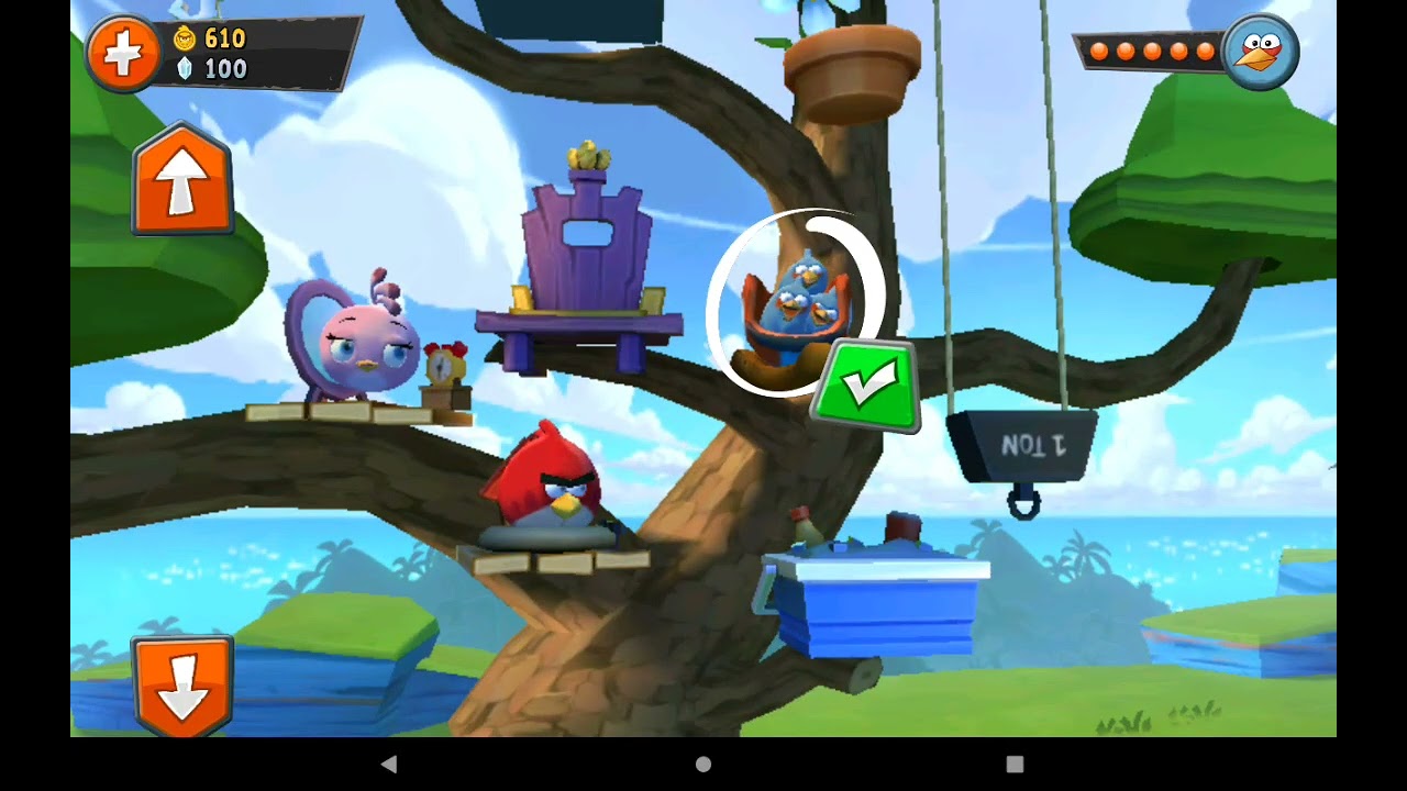 Angry birds go we got king pig sorry about if the music is so loud 