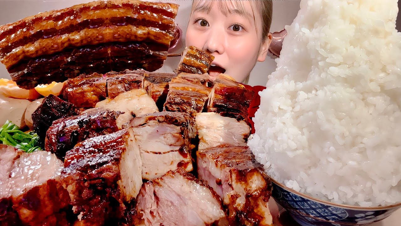 ASMR тушеная свиная грудинка【русские субтитры】【Mukbang/ Eating Sounds】