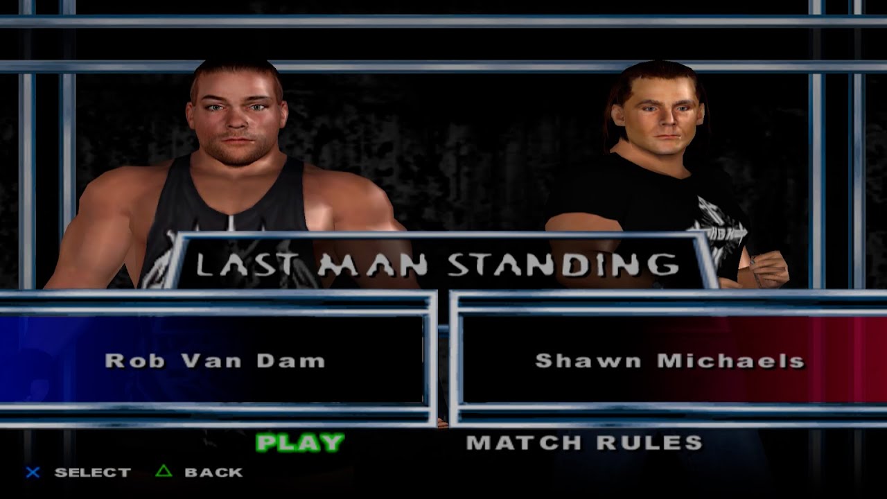 WWE SmackDown! Here Comes the Pain - Rob Van Dam VS Shawn Michaels (LAST MAN STANDING)