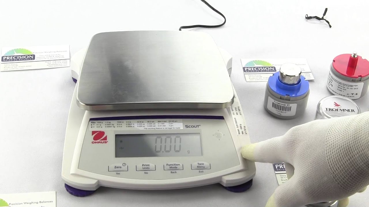 How to Calibrate the Ohaus Scout Digital Scale Model SJX1502